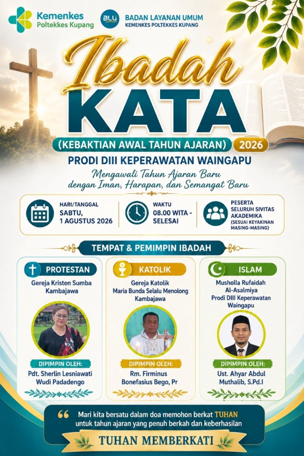 Ibadah KATA (Kebaktian Awal Tahun Ajaran) Prodi DIII Keperawatan Waingapu Poltekkes Kemenkes Kupang